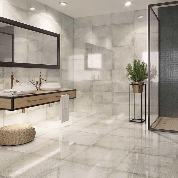 Angela Harris Flatiron White 12x24 Semi-Polished Porcelain Tile