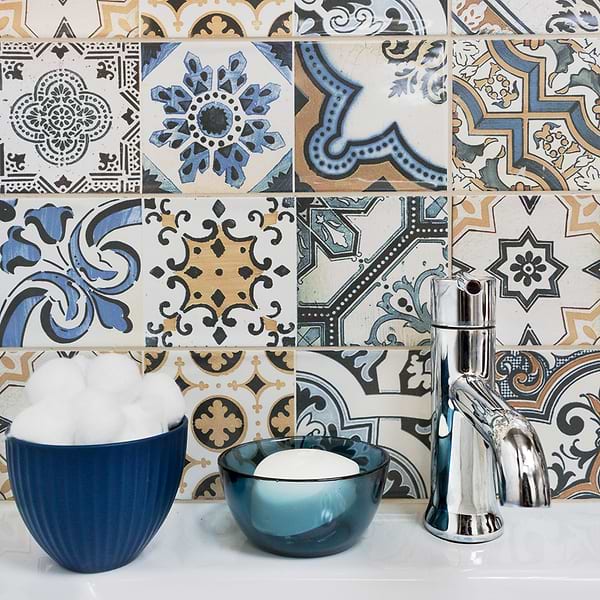 Santa Monica Warm Deco 4x12 Ceramic Wall Tile