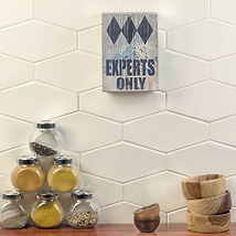 Manchester Vanilla Off White 4x8 Hexagon Glazed Ceramic Wall Tile