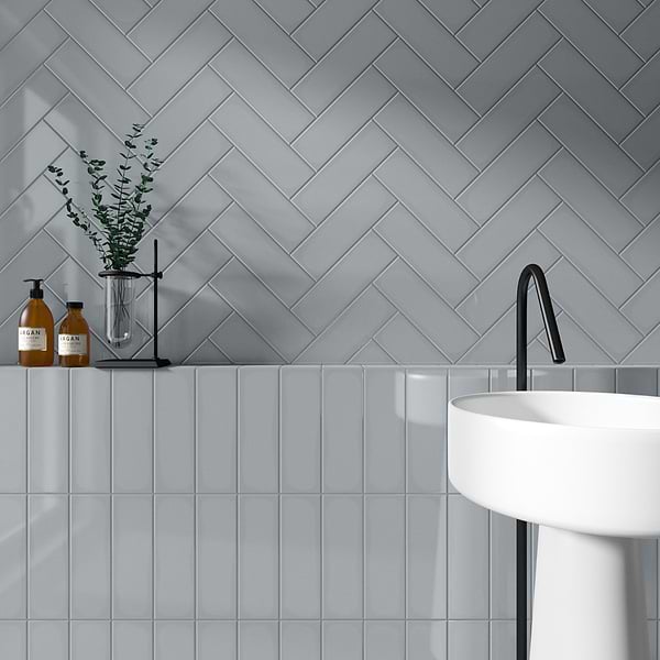Park Hill Gray 4X12 Polished Porcelain Tile
