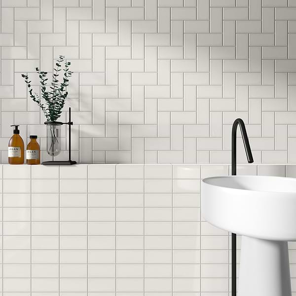 Park Hill Monumental Mist White 3X6 Polished Porcelain Tile
