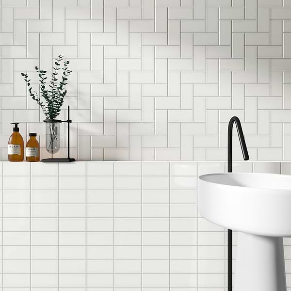 Park Hill White 3x6 Polished Porcelain Tile