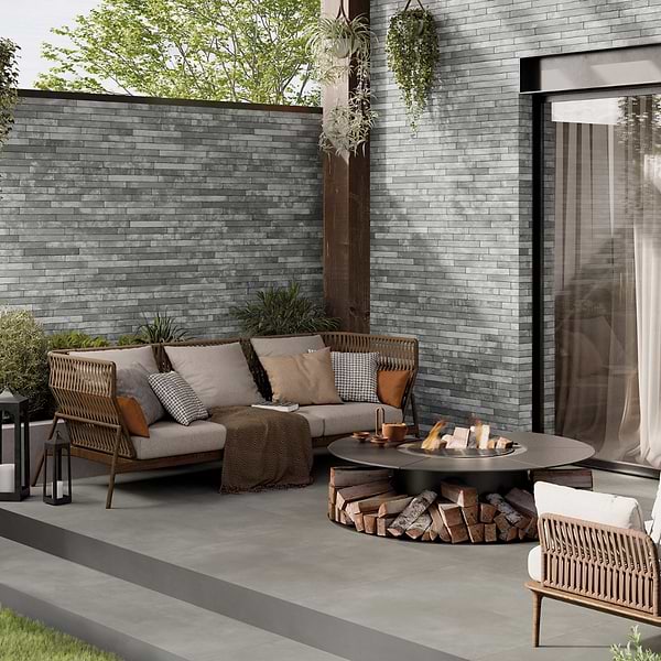 English Brick Light Gray 2x18 Matte Porcelain Tile