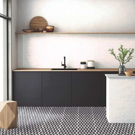 B2W Angle Positive 8x8 Matte Porcelain Tile