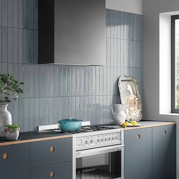 Paint Azur Blue 3x16 Glossy Porcelain Subway Tile