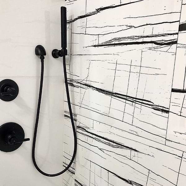 Lumina Sahara Noir Black & White 24x48 Polished Porcelain Tile