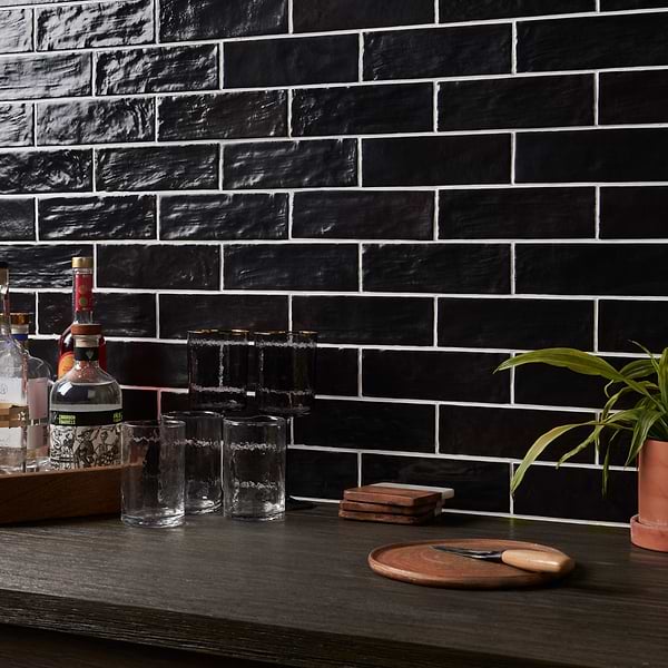 Montauk Jet 2x8 Mixed Finish Ceramic Tile