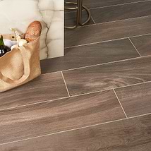 Silkwood Walnut Brown 8x48 Matte Porcelain Wood Look Tile