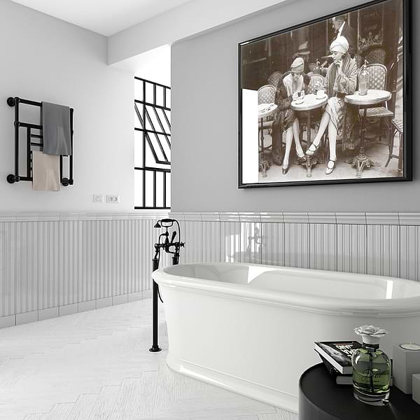 Vivir Panna 8x32 Polished Ceramic Beadboard