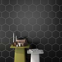 Symetro Hexagon Black 10" Matte Porcelain Tile