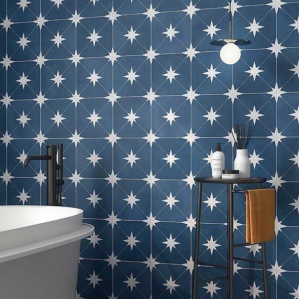 Tau Navy Blue 9x9 Matte Porcelain Tile