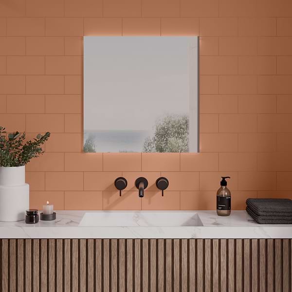 Stacy Garcia Maddox Terracotta Orange 4x8 Matte Ceramic Subway Tile
