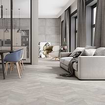 Kenridge Chevron Gray 24x48 Wood Look Matte Porcelain Tile