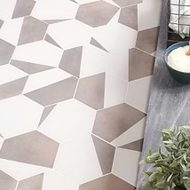 HexArt Pop Gris 8" Hexagon Matte Porcelain Tile