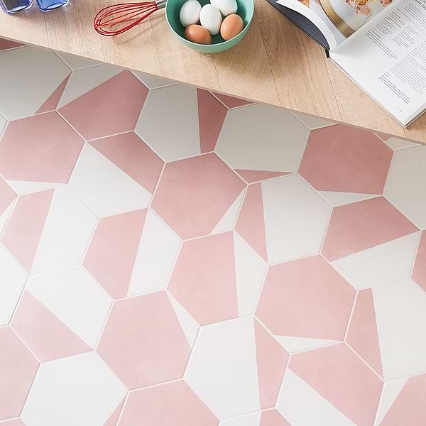 HexArt Pop Rose 8" Hexagon Matte Porcelain Tile