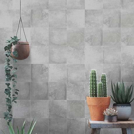 Art Geo by Elizabeth Sutton Gray 8x8 Matte Porcelain Tile