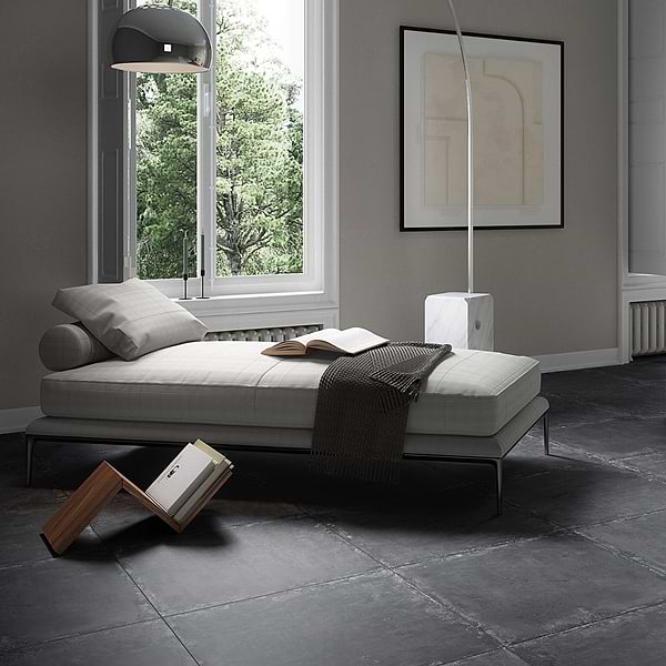 Portrait Black Matte Porcelain Tile - Sample in Black, View 5, open zoomed image