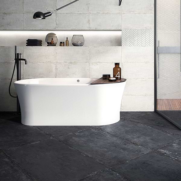 Portrait Black Gold 24x48 Matte Porcelain Tile