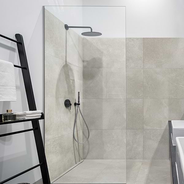 Sample-New Rock Fumo Light Gray Limestone Look Matte Porcelain Tile