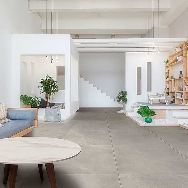 New Rock Fumo Light Gray 48x48 Limestone Look Matte Porcelain Tile