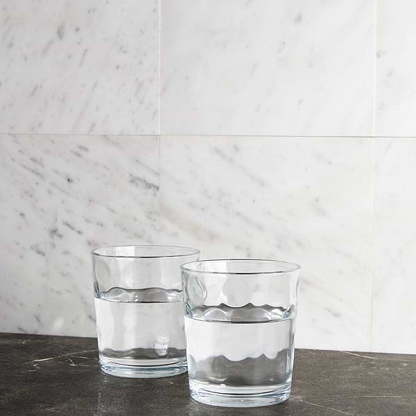 Barcode Liso Carrara White 8x8 Textured Honed Marble Tile by Michael Habachy in White, View 1