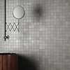 Clay Fancy Gray 2x2 Matte Porcelain Mosaic; in Gray Porcelain; for Backsplash, Bathroom Floor, Bathroom Wall, Commercial Floor, Floor Tile, Kitchen Floor, Kitchen Wall, Outdoor Floor, Outdoor Wall, Pool Tile, Shower Floor, Shower Wall, Wall Tile; in Style Ideas Contemporary, Industrial, Mid Century, Modern, Transitional