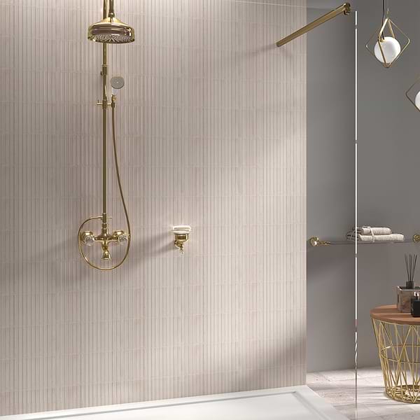 Curve Fluted White 6x12 3D Glossy Ceramic Tile