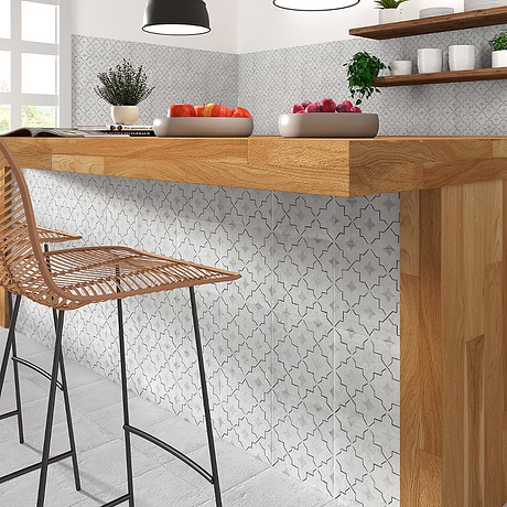Alesso Deco Como Gray 8x8 Matte Porcelain Tile