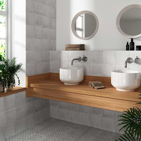 Alesso Perla Gray 8x8 Matte Porcelain Tile
