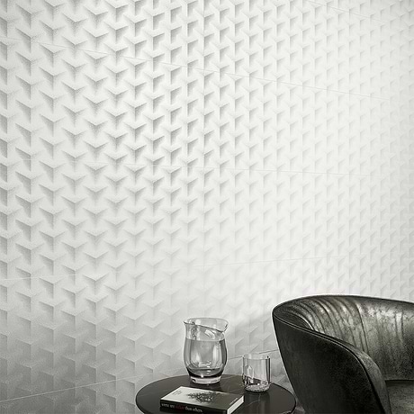 Wonderland 3D Shape White 12x36 Polished Ceramic Tile