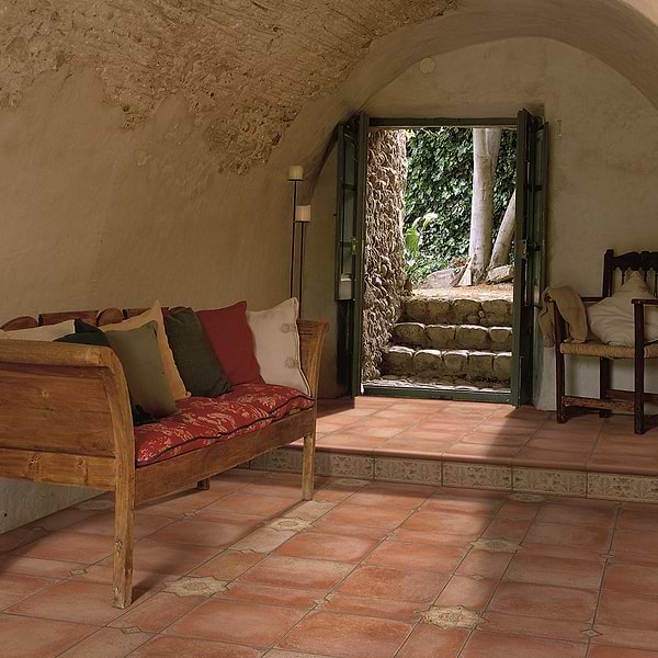 Burgos Terracotta Brick 14x14 Matte Porcelain Tile