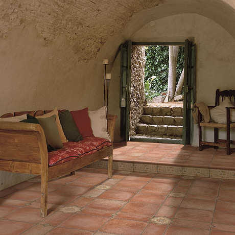 Burgos Terracotta Brick Matte Porcelain Stair Tread