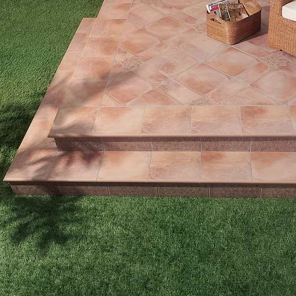 Burgos Terracotta Clay Matte Porcelain Stair Tread