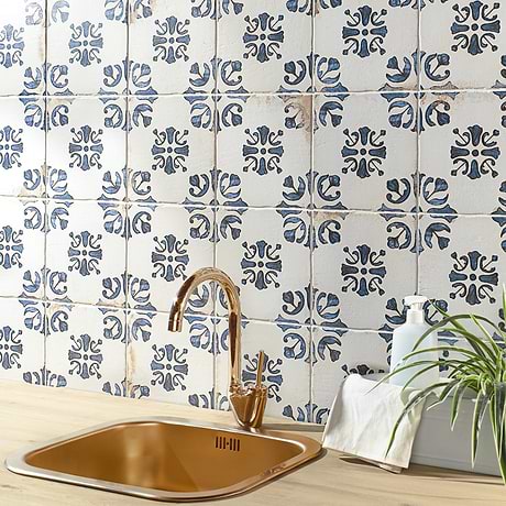 Saltillo Bell Blue 9x9 Matte Porcelain Tile