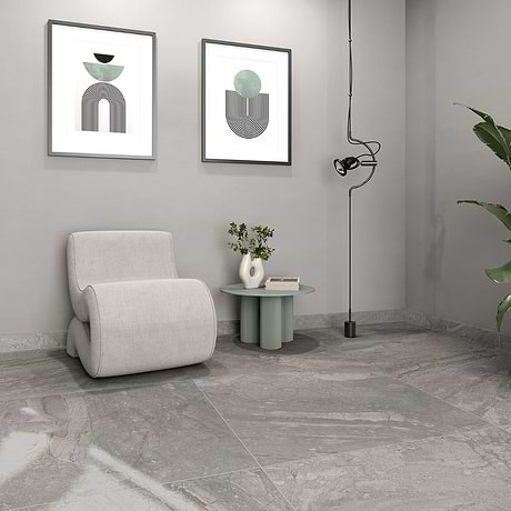 Santo Pearl Gray 3x24 Matte Porcelain Bullnose