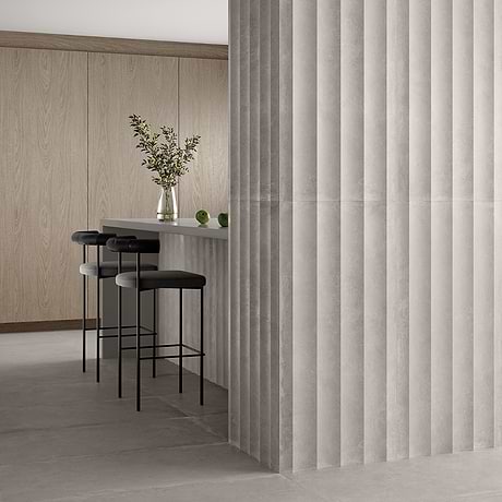 Lucreto Waves Beige 24x48 3D Concrete Look Matte Porcelain Tile