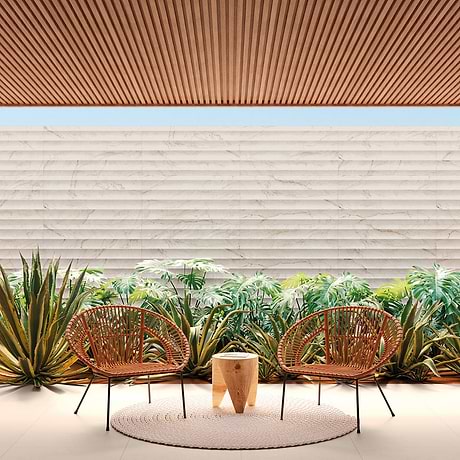Lumar Waves Apuano Oro White 24x48 3D Marble Look Matte Porcelain Tile