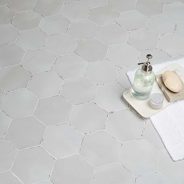 Sasha Hex Rassa Gray 6" Matte Porcelain Hexagon Tile