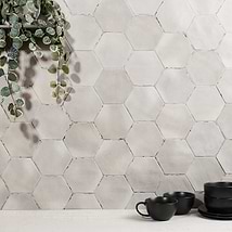 Sasha Hex Tiberio Taupe 6" Matte Porcelain Hexagon Tile