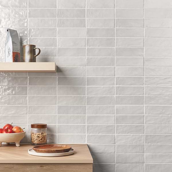 Montauk Gin 2x8 White Mixed Finish Ceramic Tile