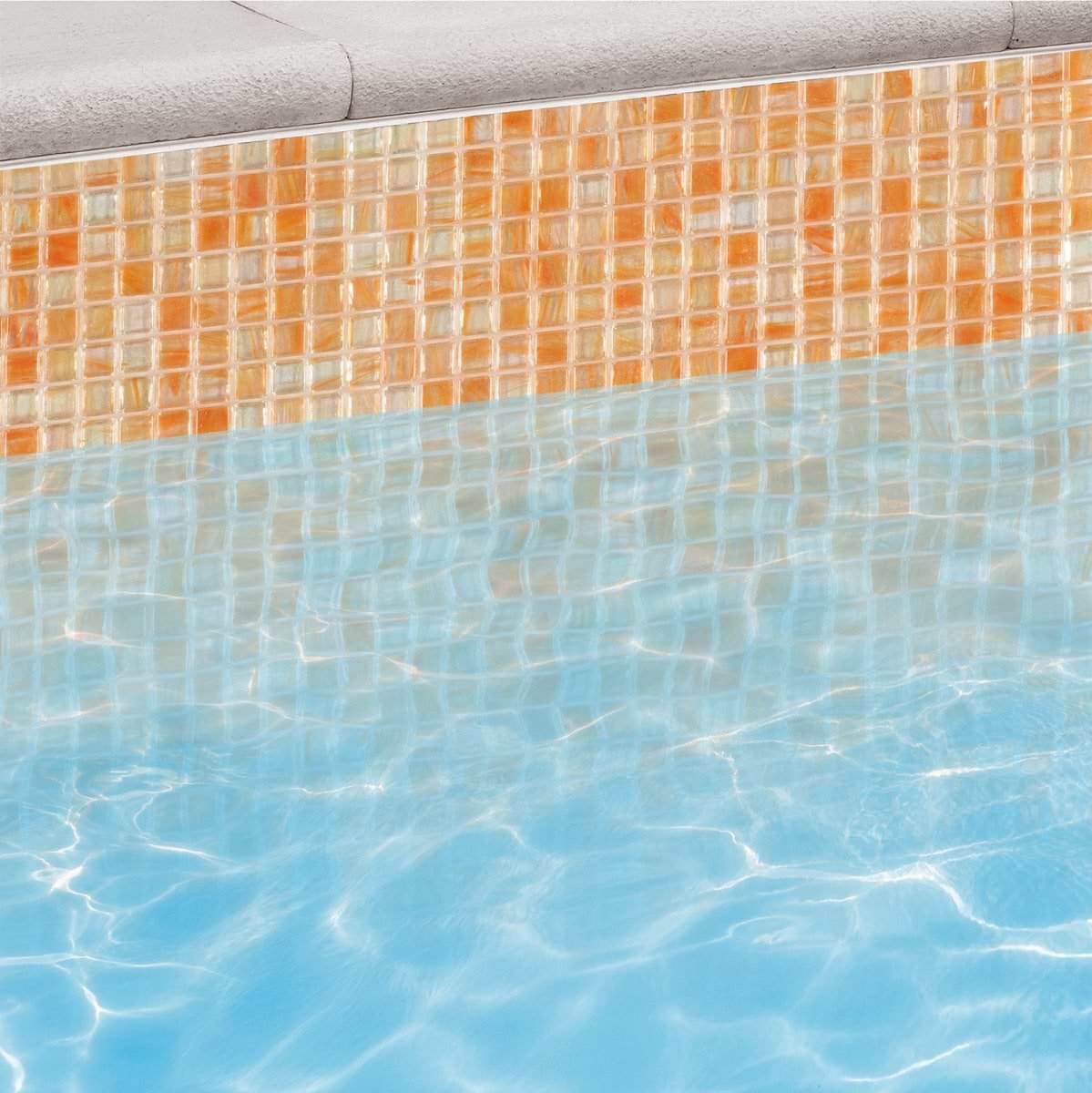 Celeste Citrus Blast Orange 1x1 Glass Polished Mosaic Tile