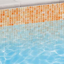 Celeste Citrus Blast Orange 1x1 Glass Polished Mosaic Tile