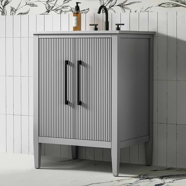 Juelle Gray 24" Single Vanity with Cultured Marble Top