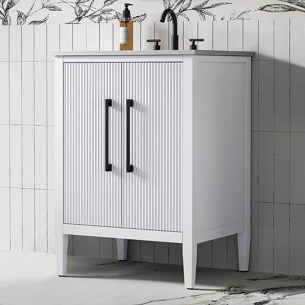 Juelle White 24" Single Vanity with Cultured Marble Top