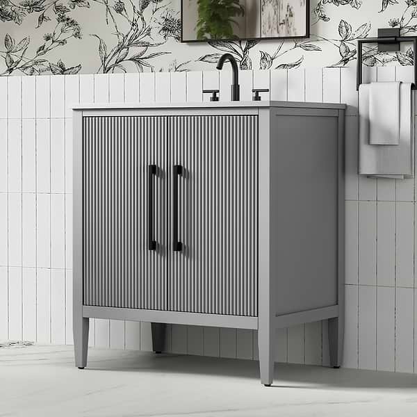 Juelle Gray 30" Single Vanity with Cultured Marble Top