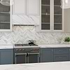 Calacatta White Gold 2x8 Honed Marble Subway Tile