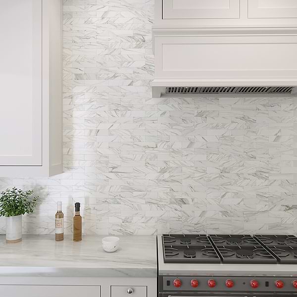 Calacatta Gold 2x8 Polished Marble Subway Tile