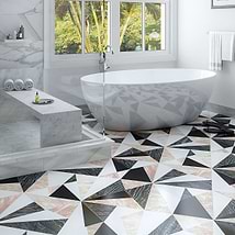 Jagger Rose 12x24 Polished Marble Tile- Pink and Black and White