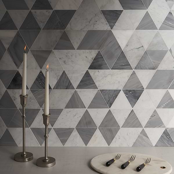 Prism Grana 13.5" x 7.75" Marble Mosaic Tile