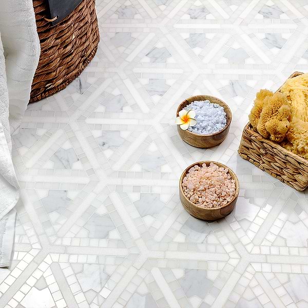 Winter Fresco White Polished Marble Tile